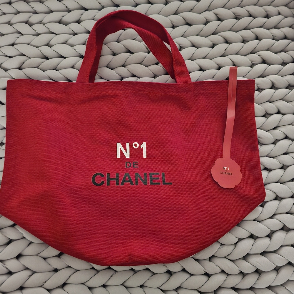 Red Chanel Tote Bag